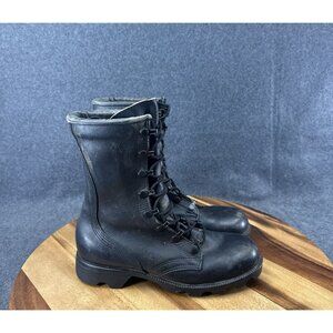 Vintage RO-Search Rothco Military Black Leather Combat Army Boots Size 3.5 RW